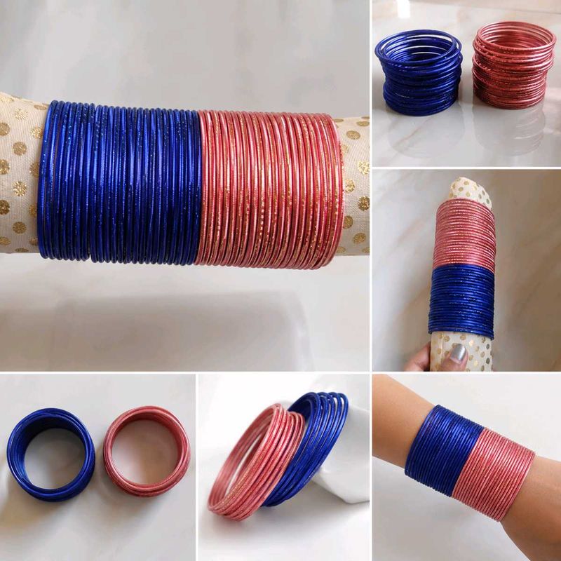 Blue &amp; Red Bangles Set
