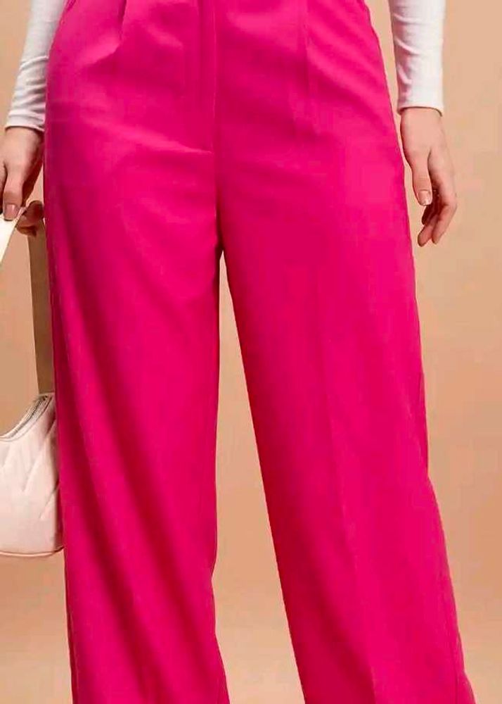 Hot Pink Wide Leg Trousers
