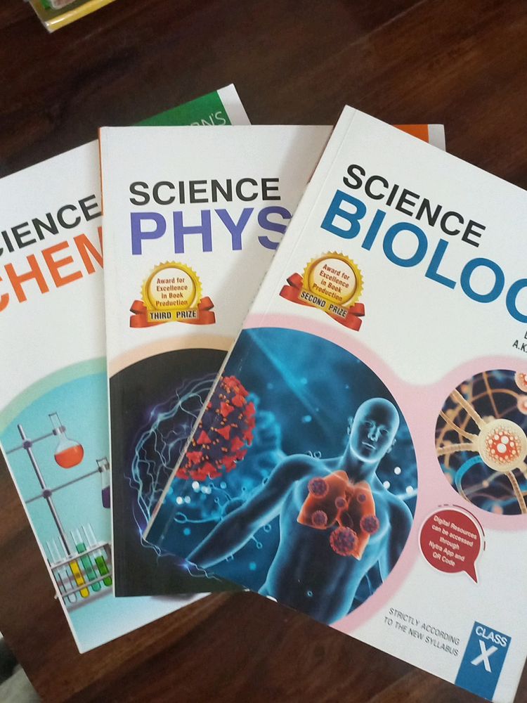 Class X Science Textbooks (Chem, Phys, Bio