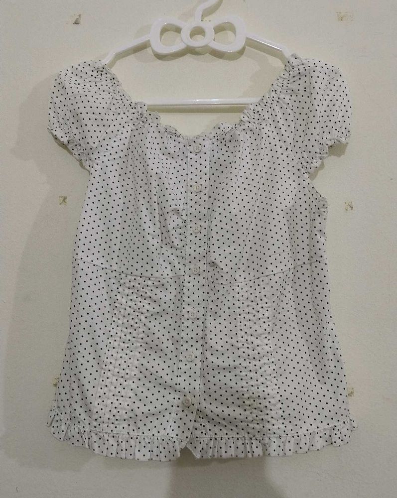 Chic Polka Dot Top
