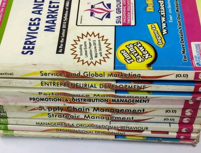MBA Syllabus 9 Books old stock Unused