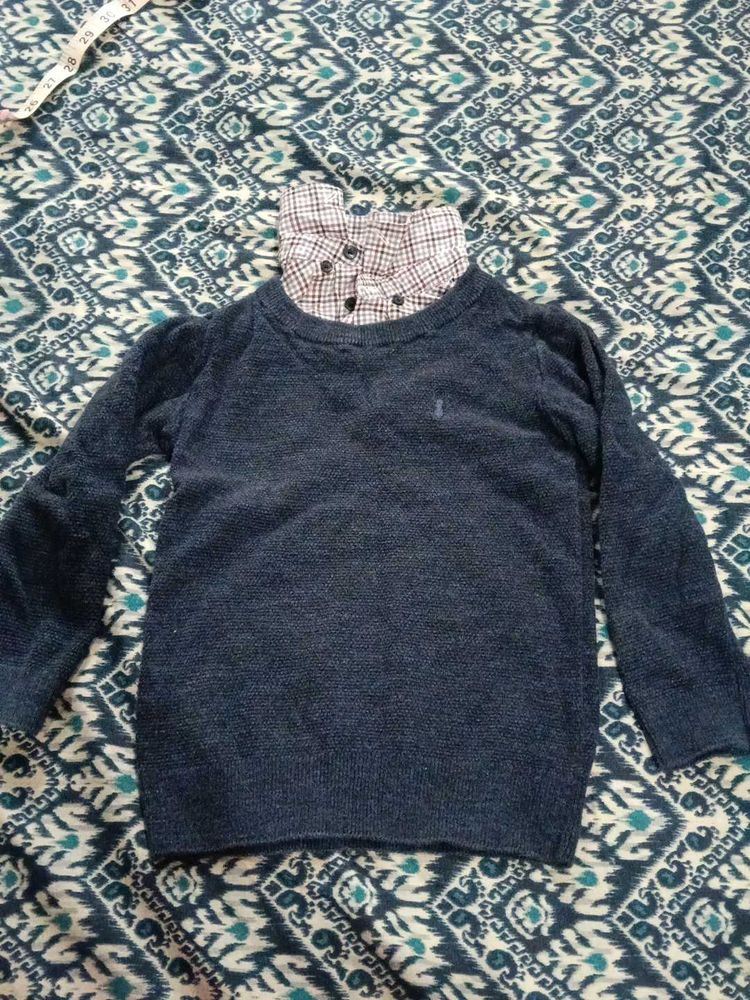 NEXT Shirt collar boys sweater