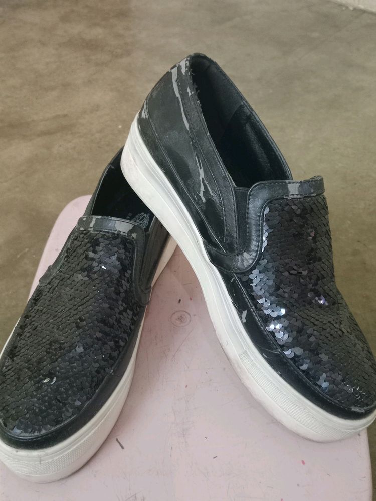 Black Shining Casual Shoes (40)