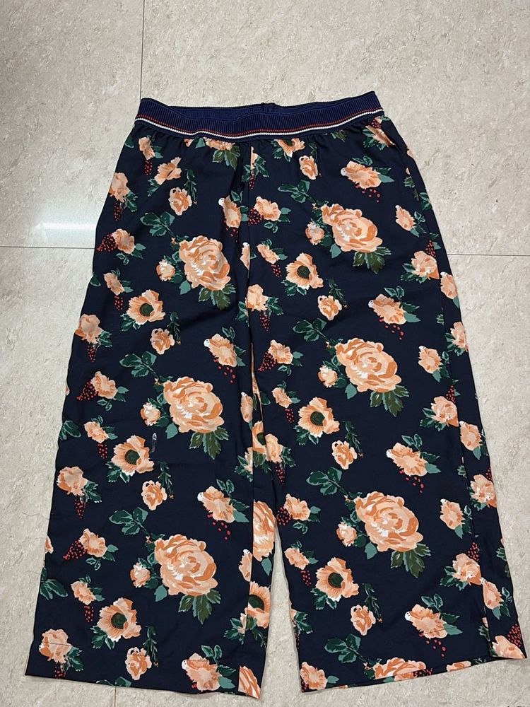 Floral Wide-Leg Pants