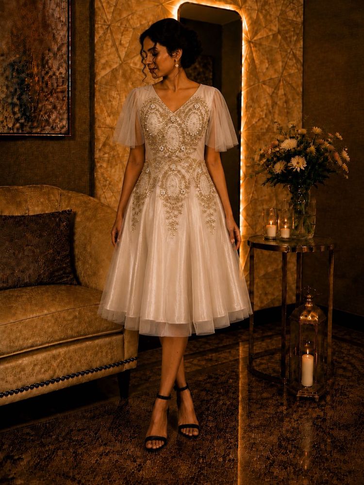 Elegant Embellished Midi Dress