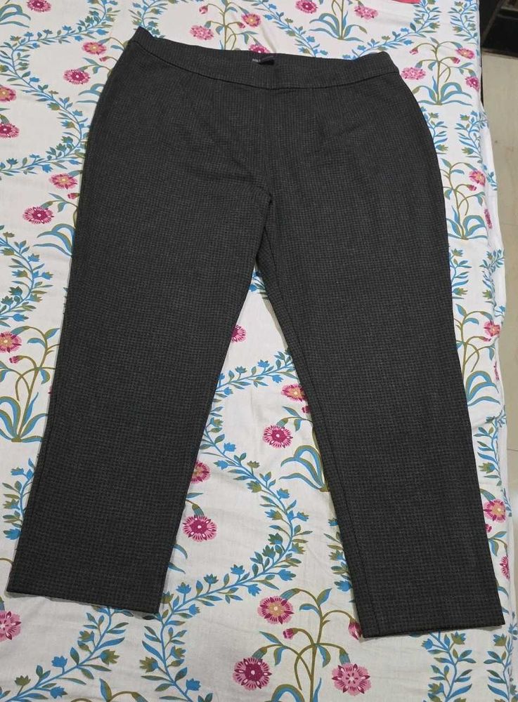 Marks &amp; Spencer Classic Grey Patterned Trousers