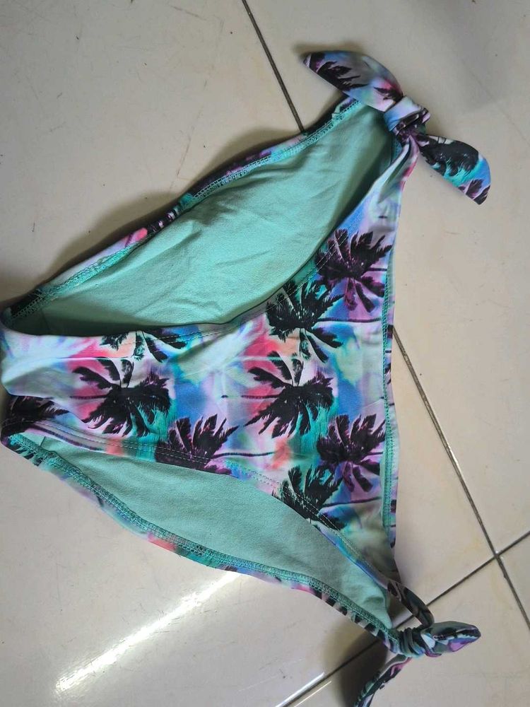 Vibrant Palm Print Bikini Bottom