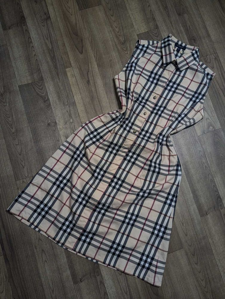Burberry Plaid Shirt Dress