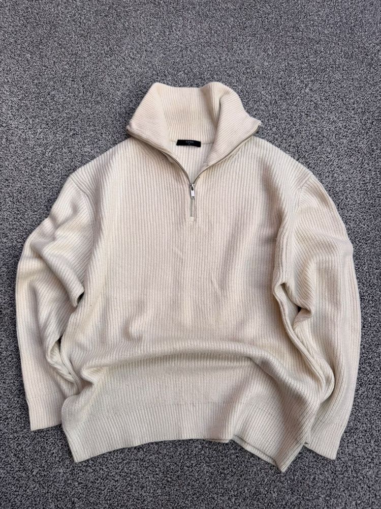 Cozy Cream Half-Zip Sweater