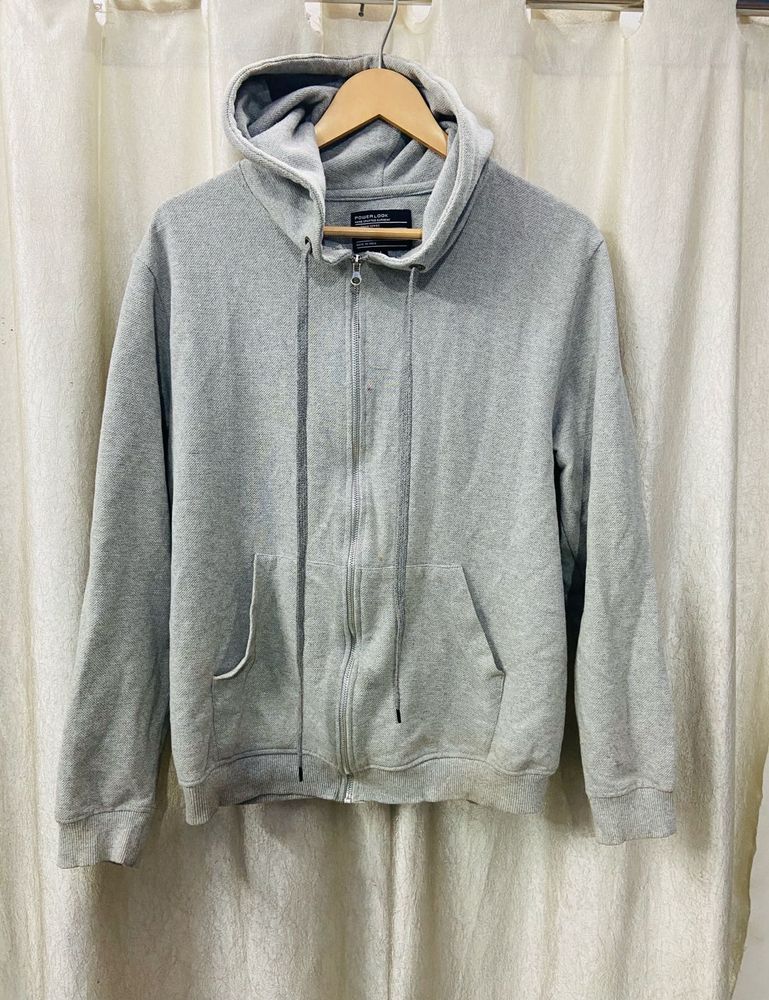 Gray Zip-Up Hoodie