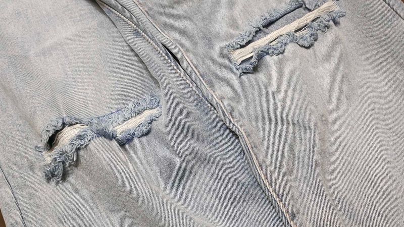 ripped wide leg Jeans women