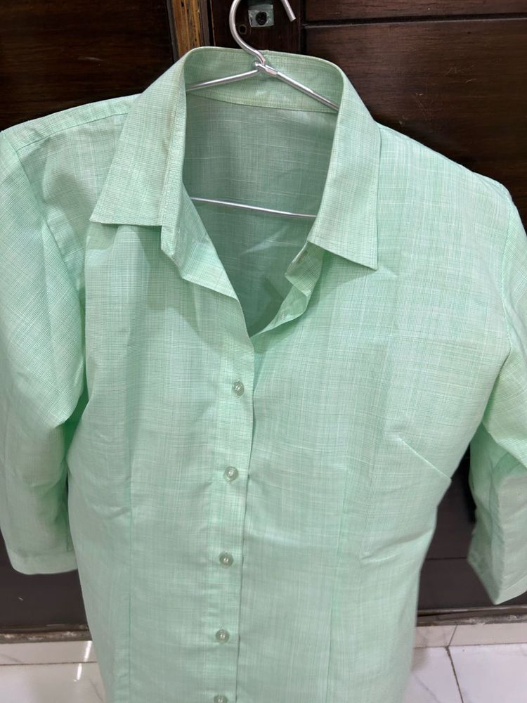 Light Green Collared Shirt