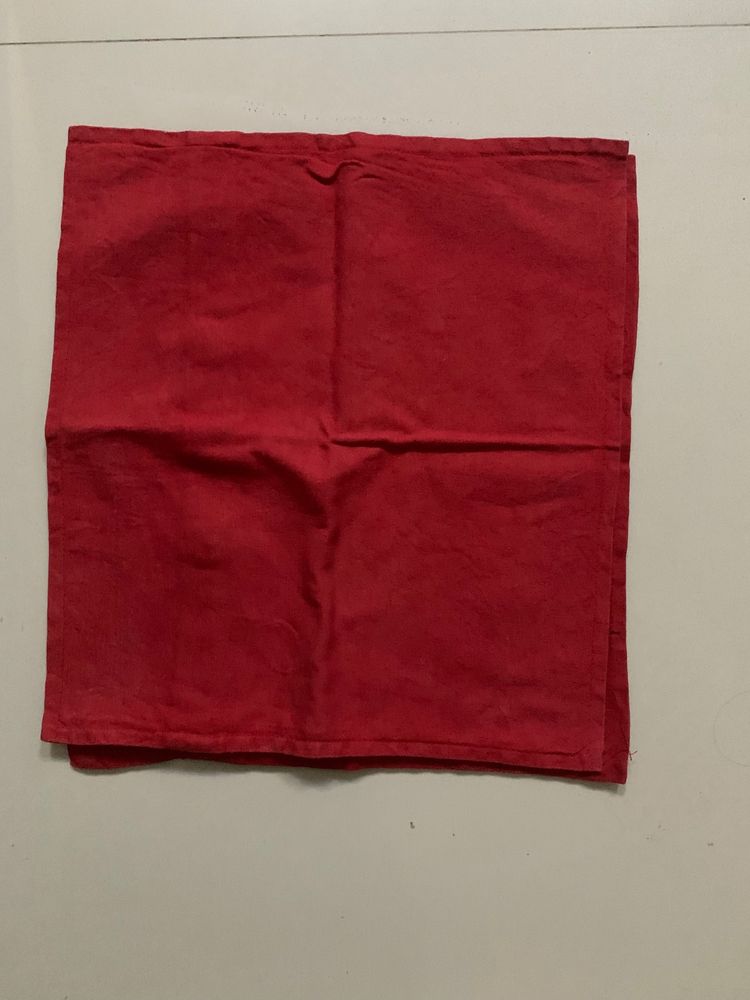 Two Red cotton cushion covers