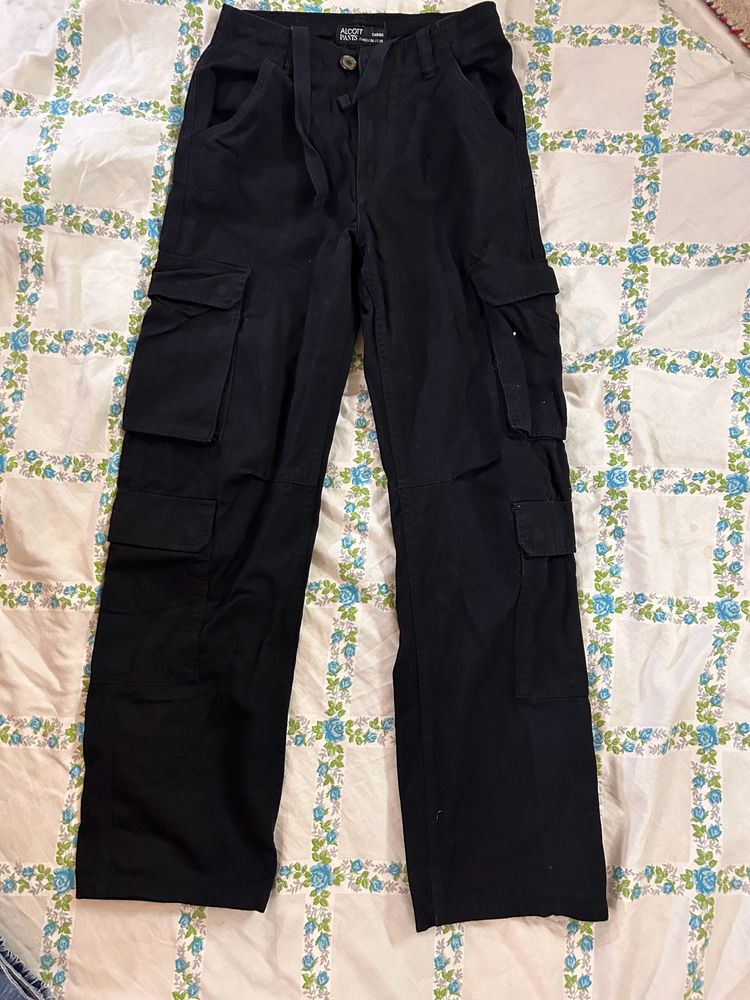 The Perfect Black Cargo Pans