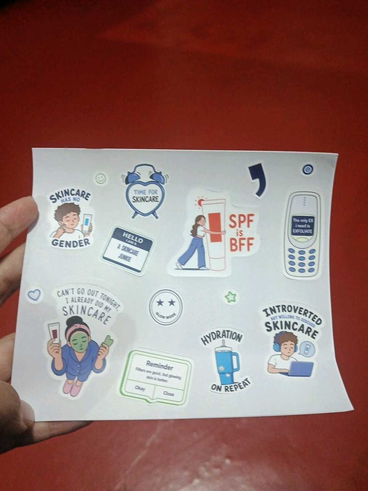 Skincare Stickers Set