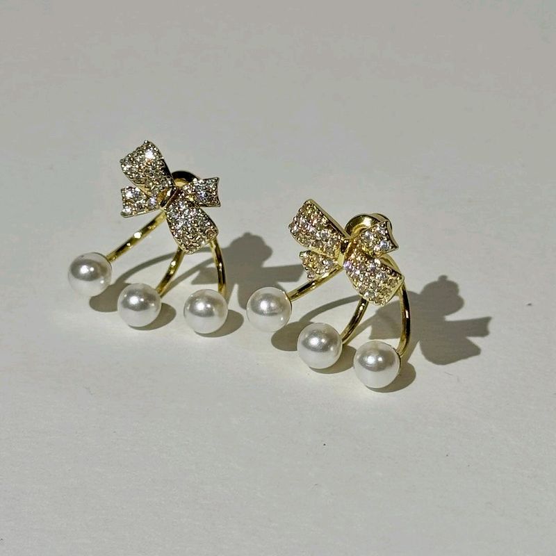 Korean Bow Earing..