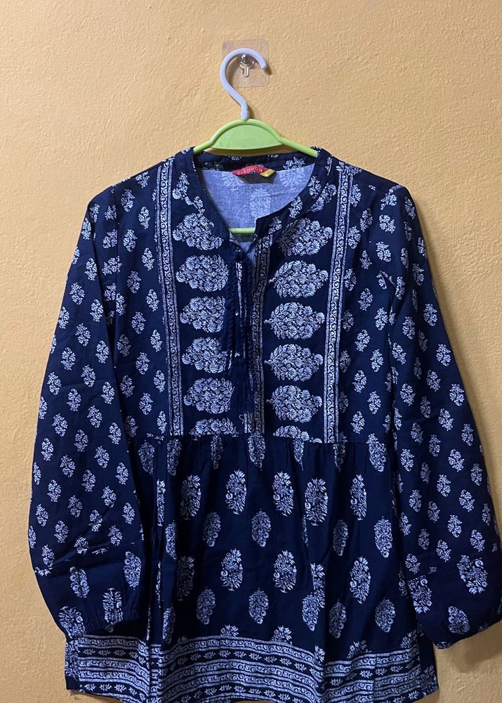 Beautiful Navy Blue Printed top