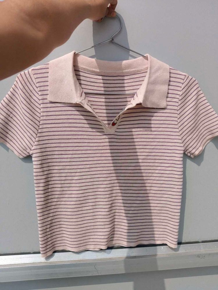 Striped Polo T-Shirt