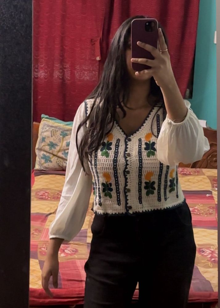 Crochet Floral Top