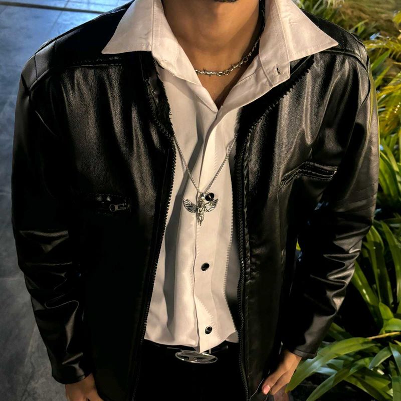 Black Faux Leather Jacket