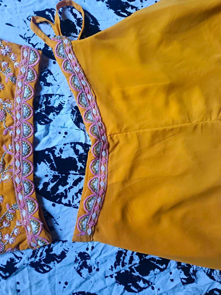 blouse, plazo with Dupatta..