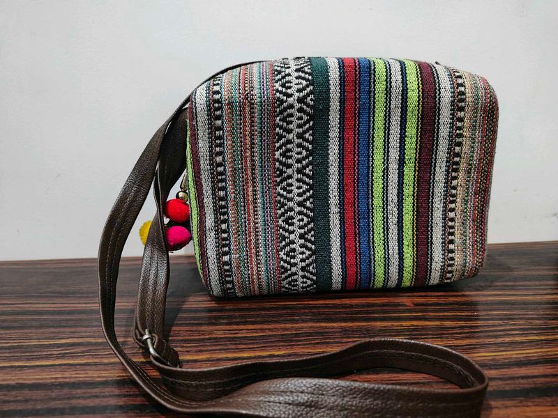 Boho Striped Crossbody Bag