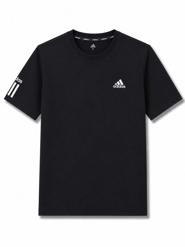 Adidas 3 Strips Black Activewear T-Shirt