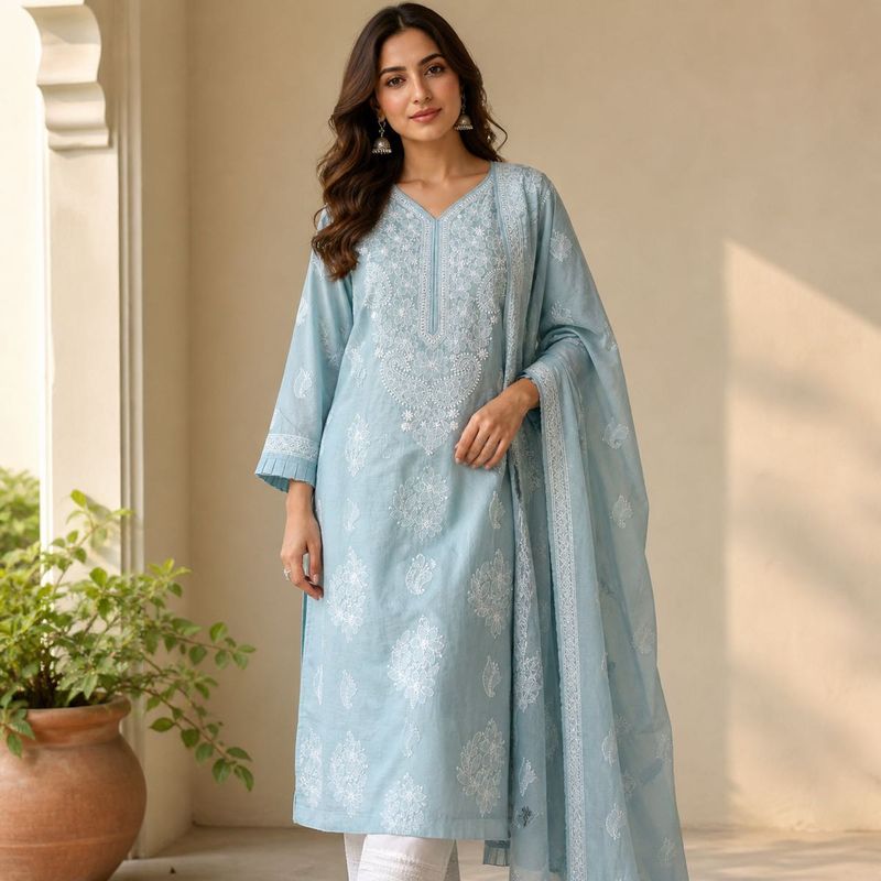 brand new Chikankari Embroidered Kurti