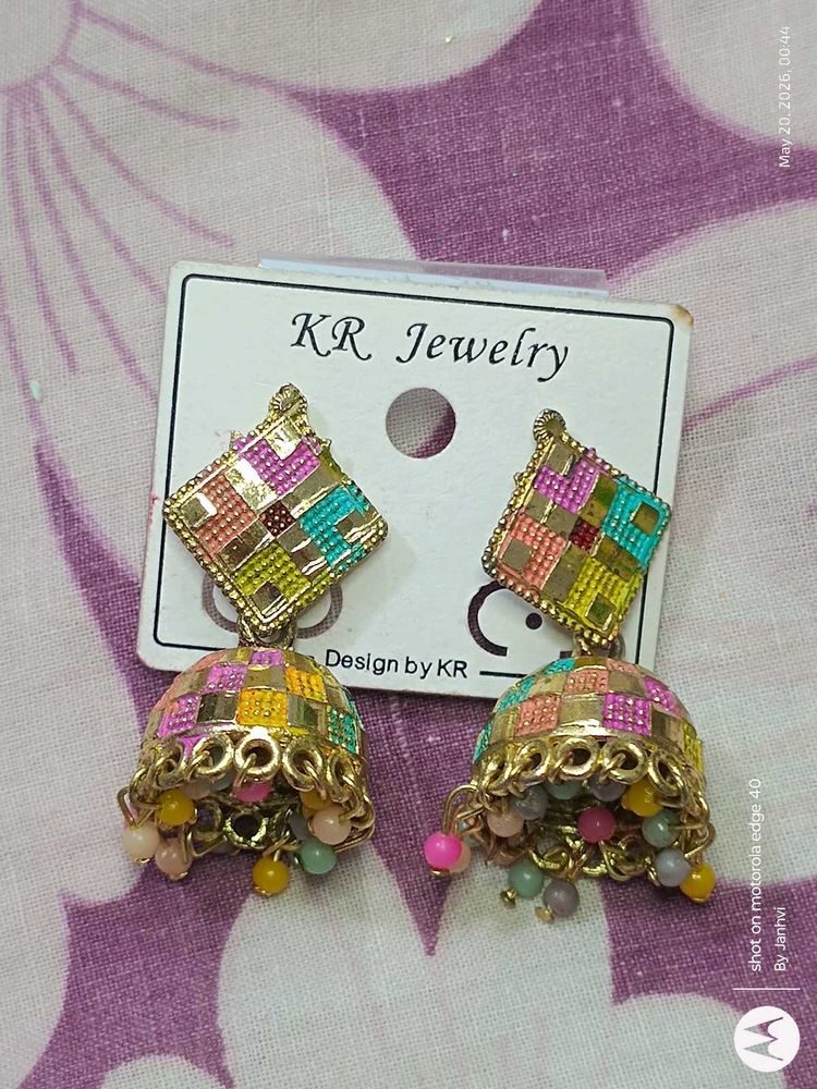 Colorful Jhumka Earrings