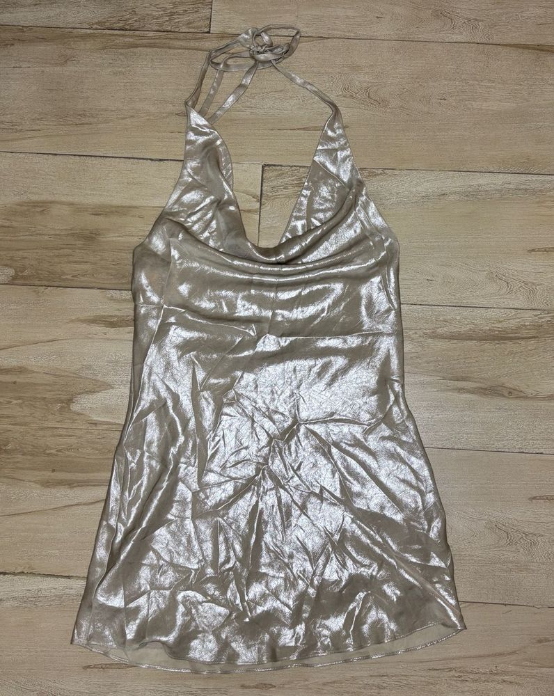 Shiny Halter Neck Top (TRUE TO SIZE FOR S)