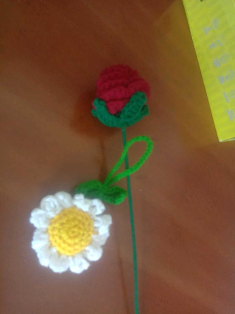 Crocheted Flower Bookmark