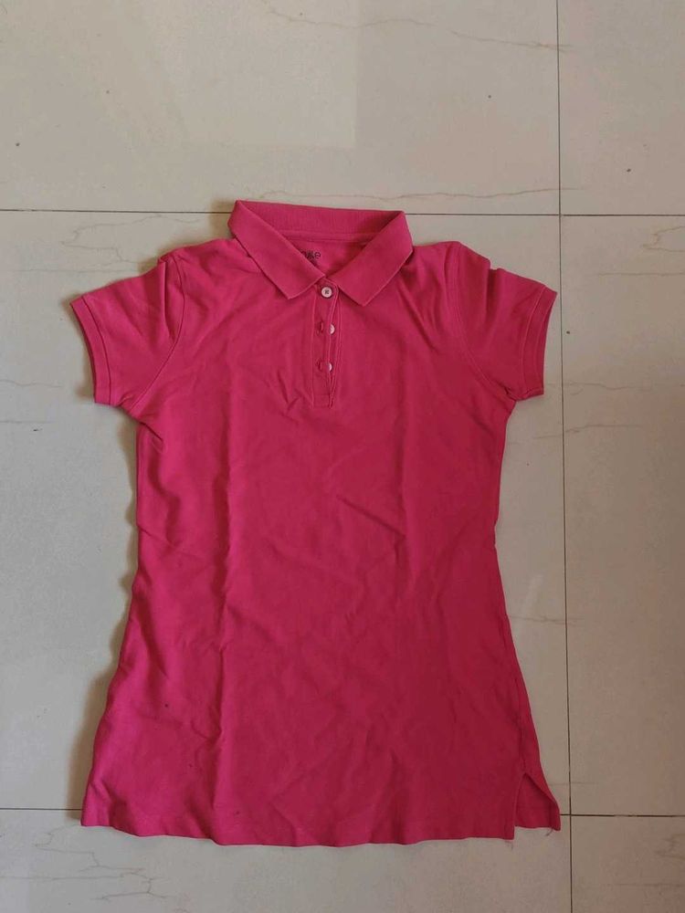 Bright Pink Polo T-Shirt