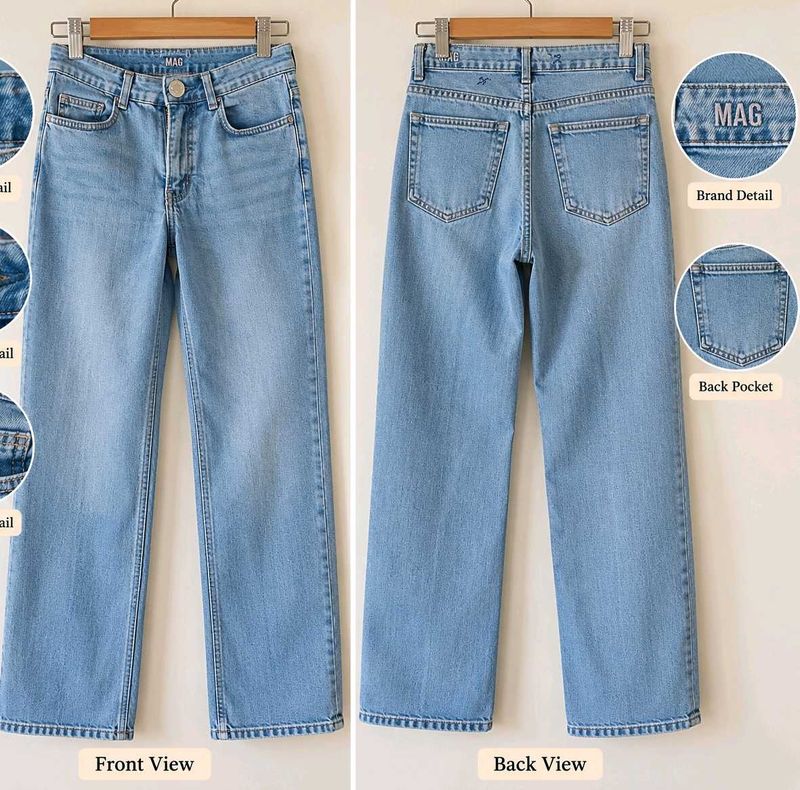 Light Wash straight fit Jeans