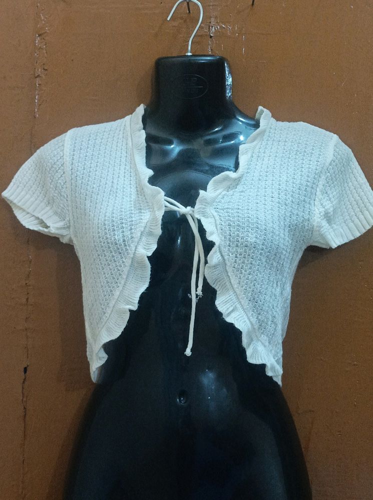 Crop Crochet Shrug