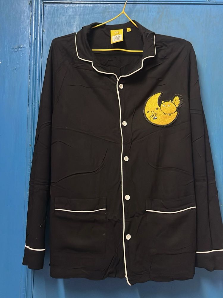 Cute Moon &amp; Bird Pajama Shirt