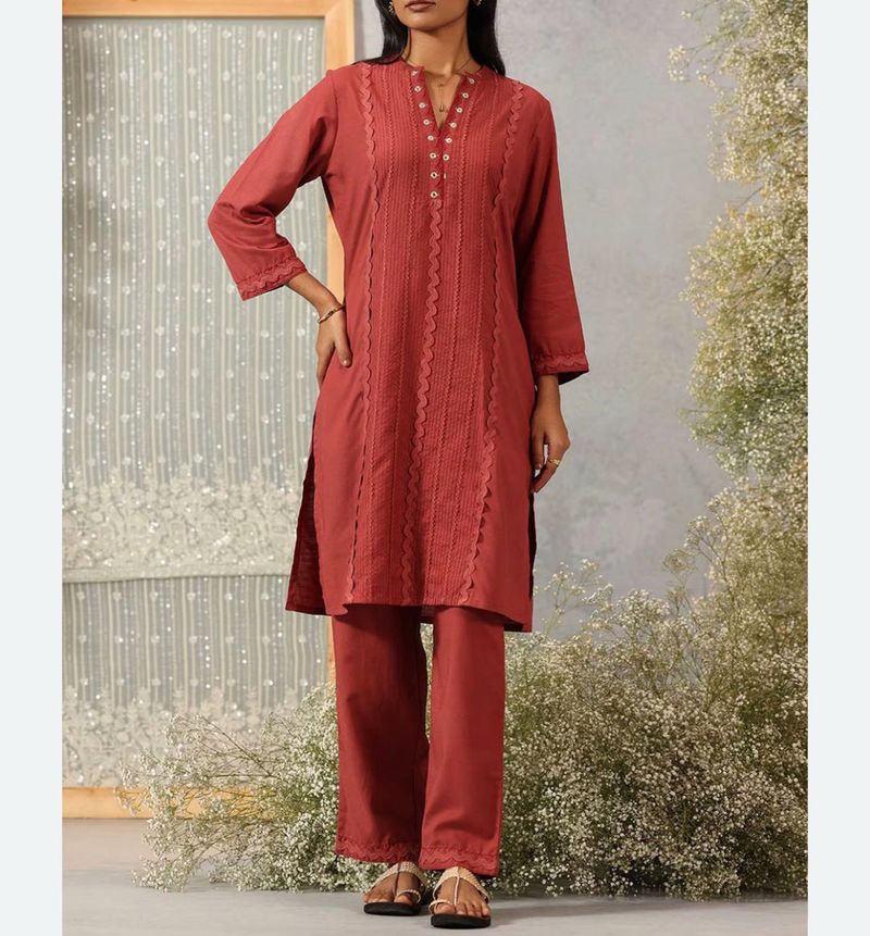 Elegant Red Kurta Set