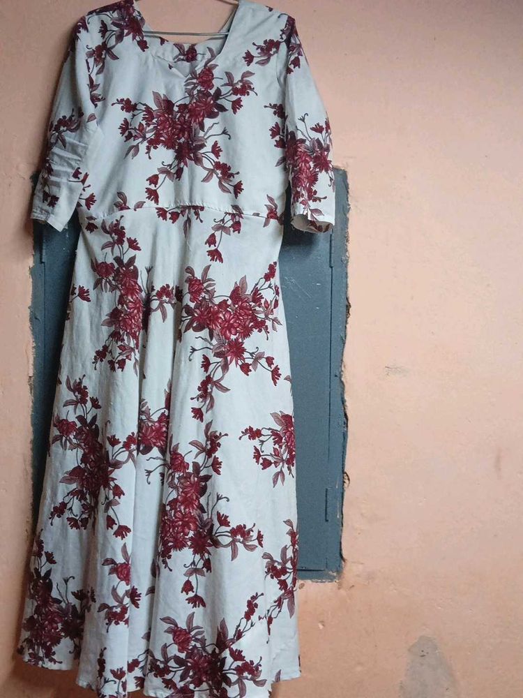 White Floral Maxi Dress