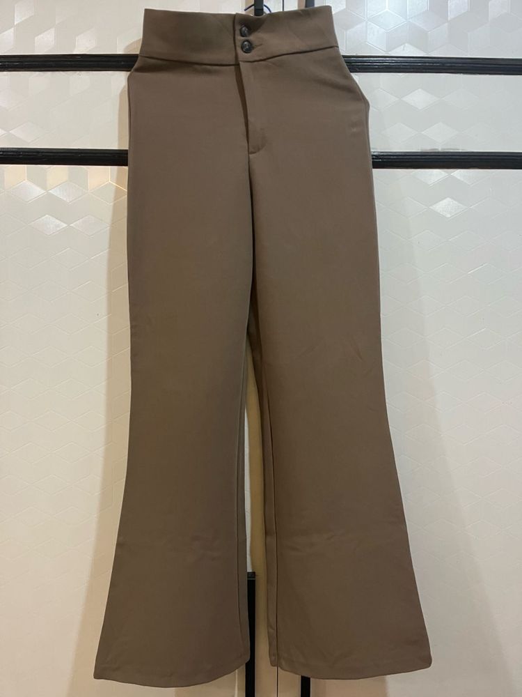 High Waisted Flare Trousers