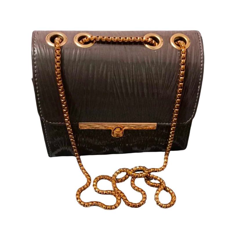 Chic Grey Chain Crossbody Bag
