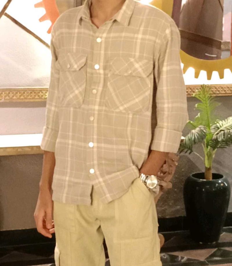 Korean style Plaid Flannel Shirt
