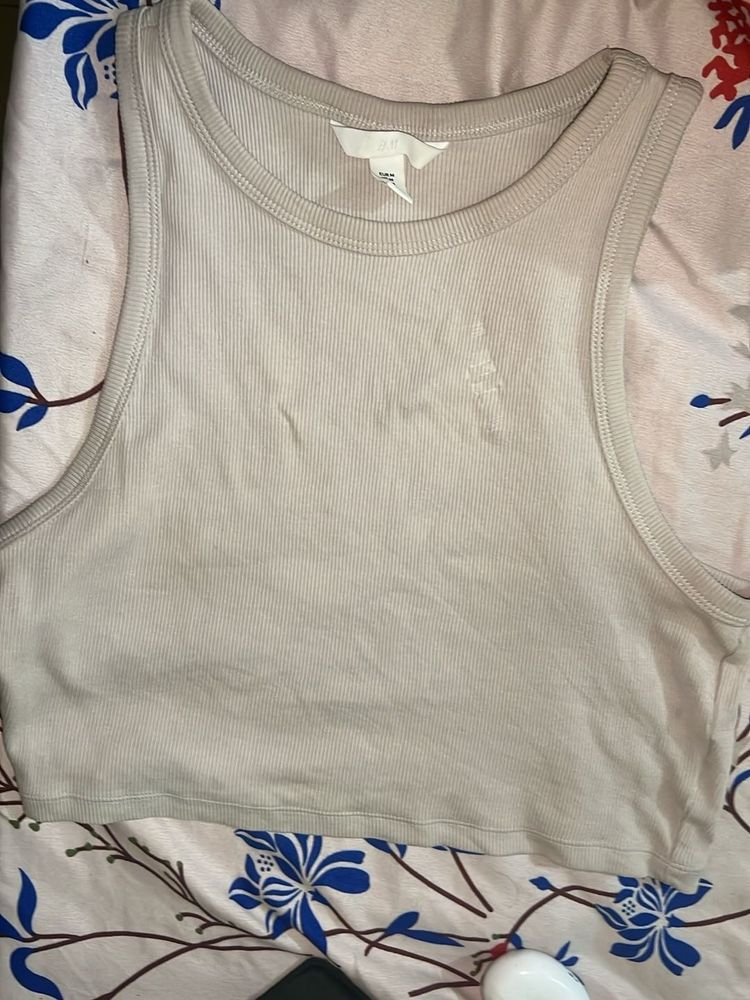 H&amp;m Beige Tank Top