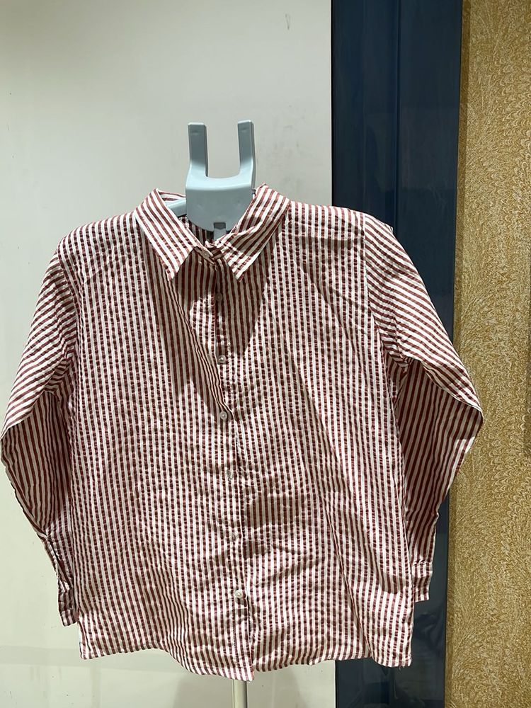 Striped Button-Down Shirt