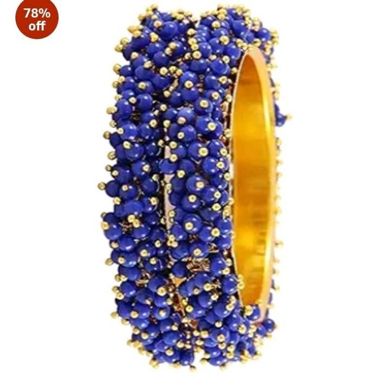 Blue Beaded Bangle