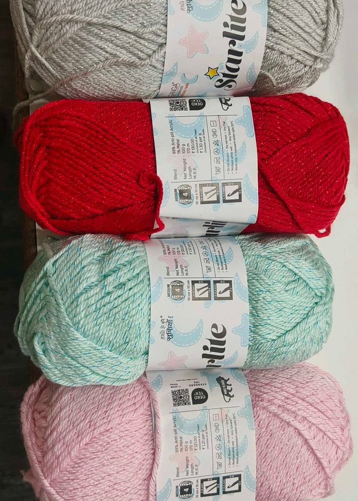 Bulk Yarnskeins - Red, Grey, Mint, Pink