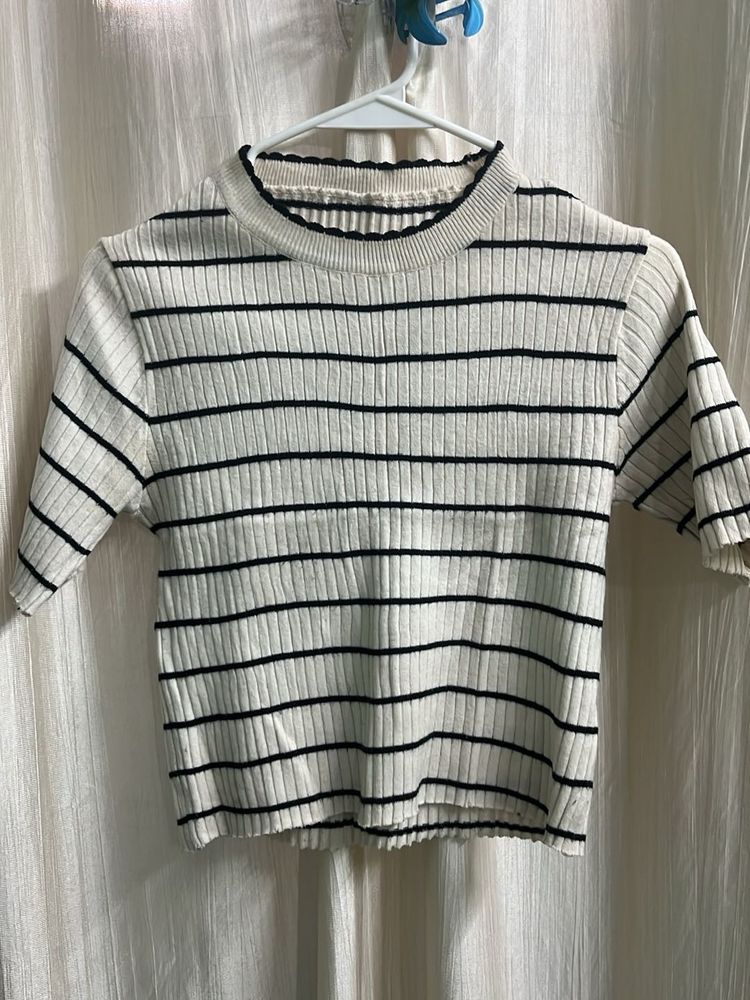 Striped Knit Top - Perfect for layering