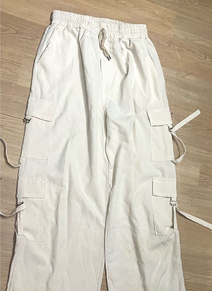 Cream Cargo Pants