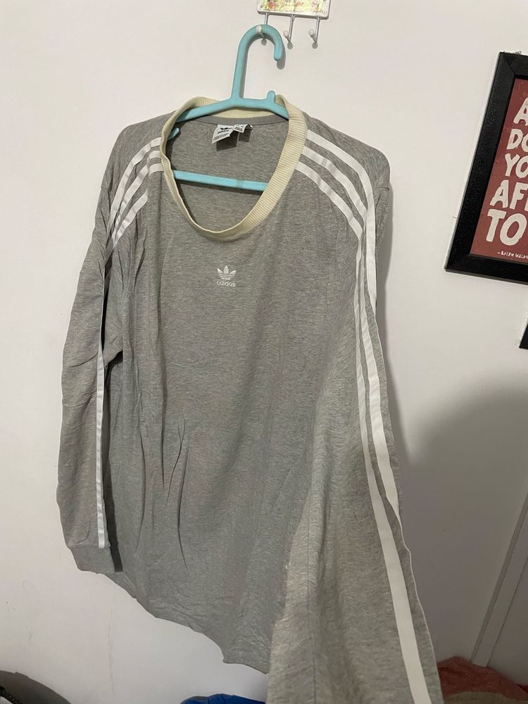 Adidas Grey Long Sleeve Top