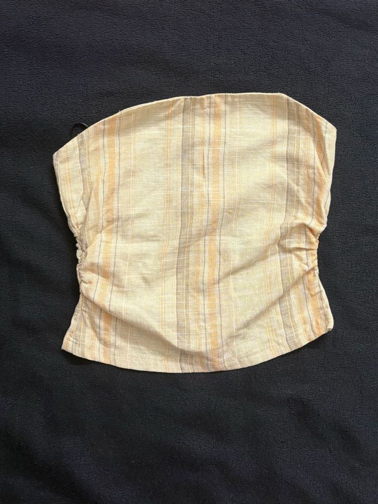 H&amp;M Stripped Bandeau Top