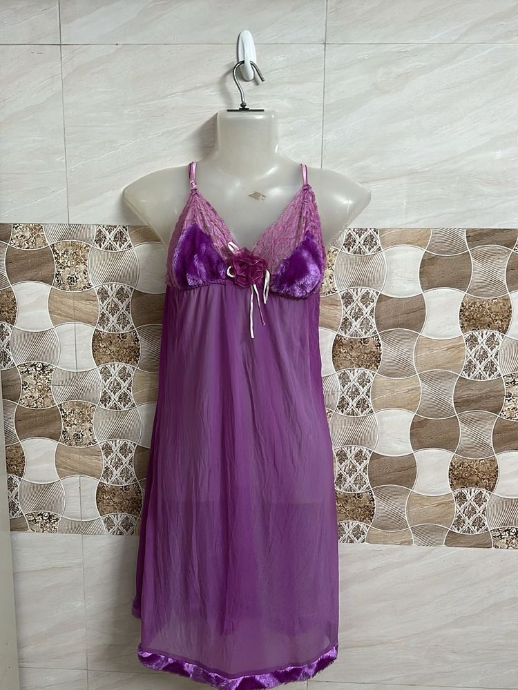 Purple Lace Nightgown