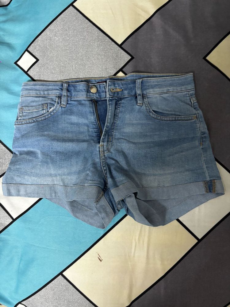 Light Wash Denim Shorts
